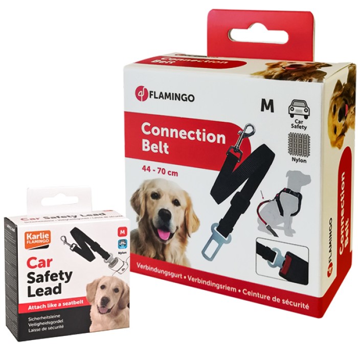Flamingo  Car Safety Harness ФЛАМІНГО СЕФТІ ХАРНЕСС шлейу в автомобіль для собак, L/XL, 25 мм.